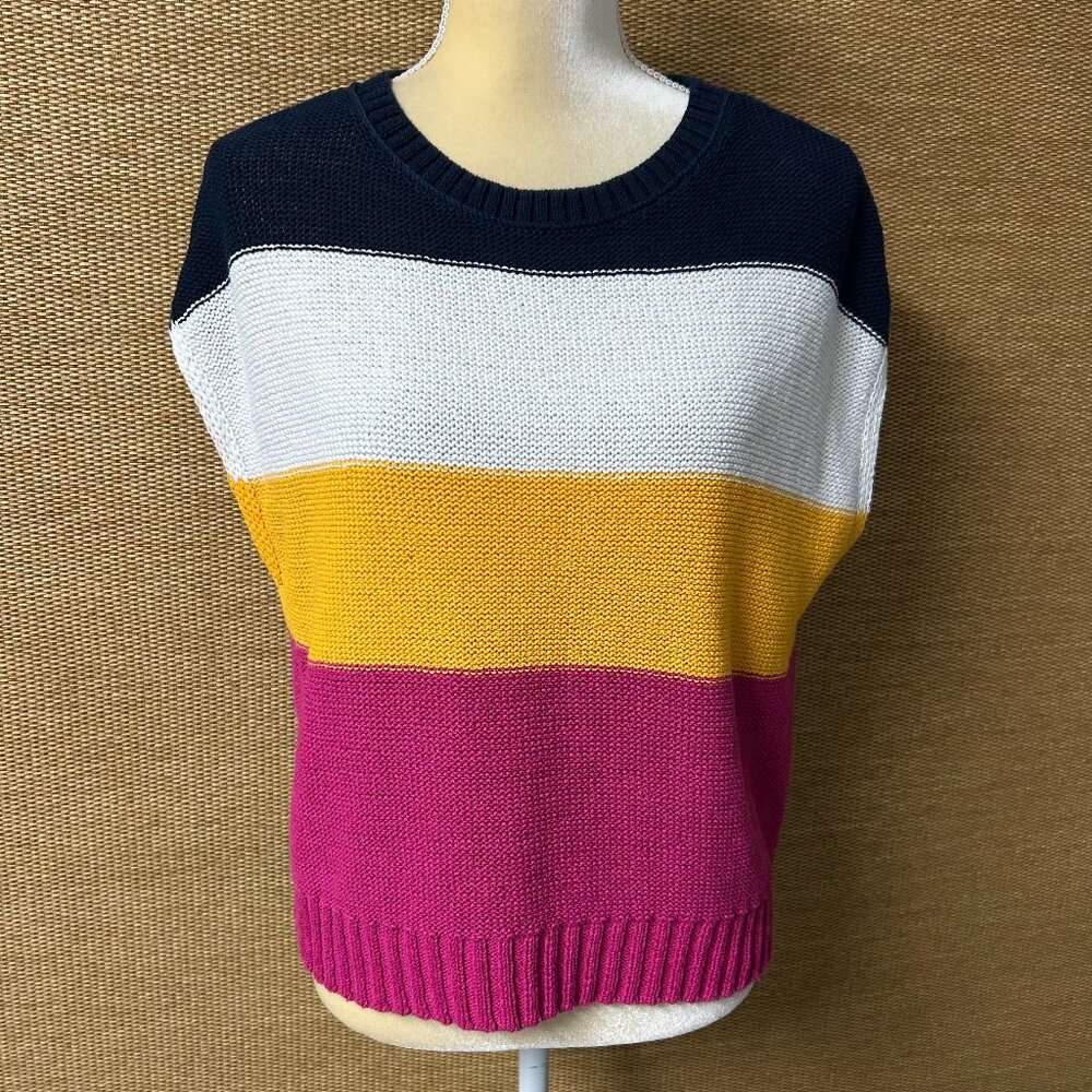 LOFT Sweater Top Women's Small Multicolor Stripe